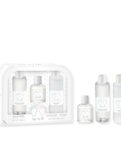 Children's aromatic set that contains a 60ml Eau de Toilette, 100ml shower gel, and 100ml body lotion.