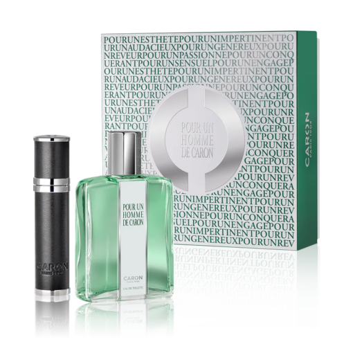 Caron Pour Un Homme (EDT 125 ml + Black Travel Spray 12 ml)